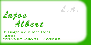 lajos albert business card